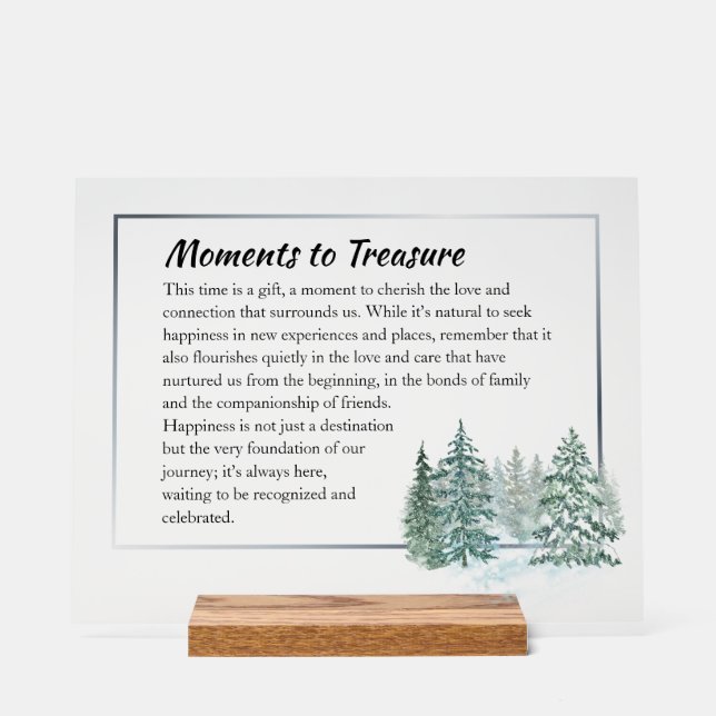 Personalized Acrylic Holiday Sign – Elegant Décor  (Front)