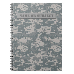 Personalized ACU Digital Camo Spiral Notebook