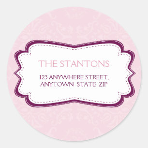 PERSONALIZED ADDRESS LABEL :: divinely damask 8B