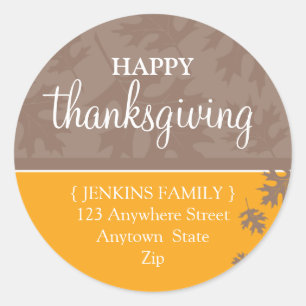 PERSONALIZED ADDRESS LABEL :: falling leaves 1B