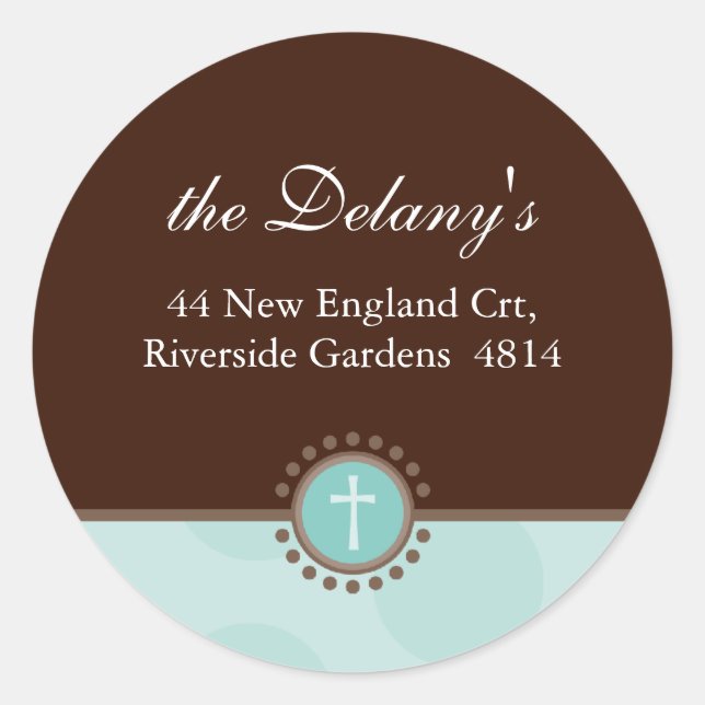 PERSONALIZED ADDRESS SEALS :: polkadot 5 (Front)