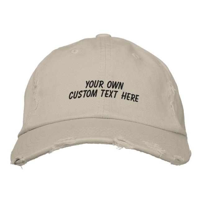 Personalized Adjustable Make It Yourself Embroidered Hat (Front)