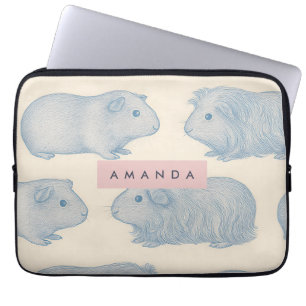 Personalized Aesthetically Guinea Pigs Pattern Laptop Sleeve