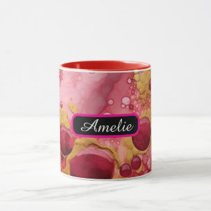 Personalized Alcohol Ink Style Mug with Name, gift