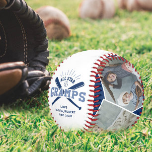 Personalized “All Star Gramps” Blue Baseball