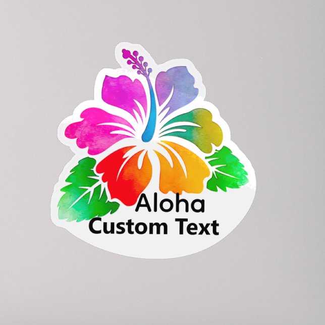 Personalized Aloha Hibiscus TropicalFlower Sticker (Creator Uploaded)
