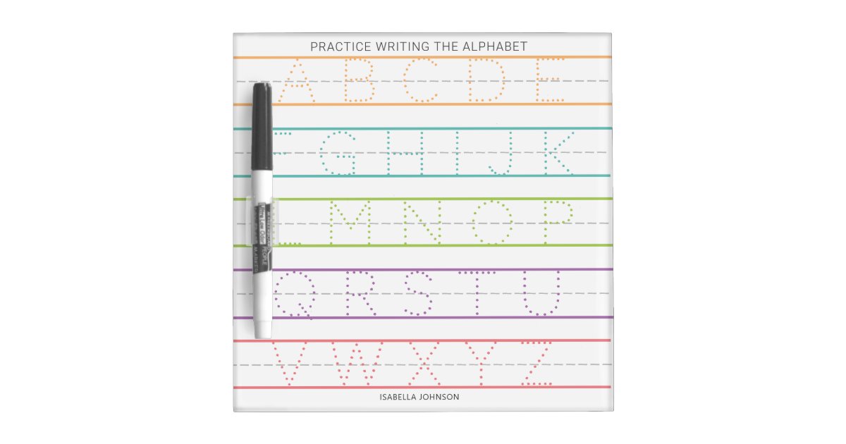 personalized-alphabet-tracing-practice-white-board-zazzle-co-uk