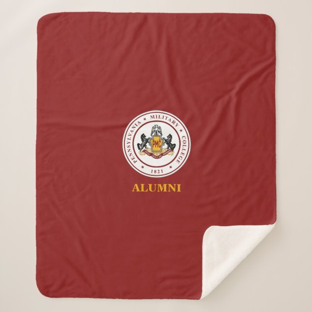 + PERSONALIZED ALUMNI Red Sherpa PMC SEAL Blanket (Front)