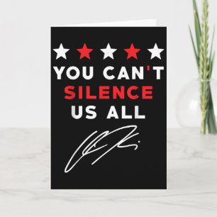 Personalized American Men Women You Cant Silence U Card