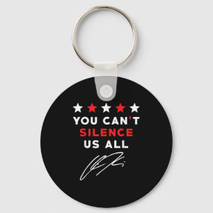 Personalized American Men Women You Cant Silence U Key Ring