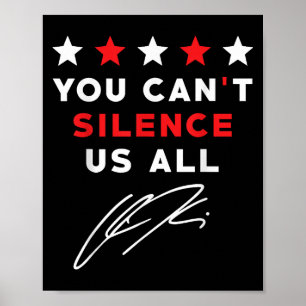 Personalized American Men Women You Cant Silence U Poster