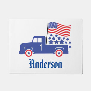 Personalized American Truck Doormat