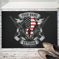 Personalized American Veteran Proud Vet USA Flag