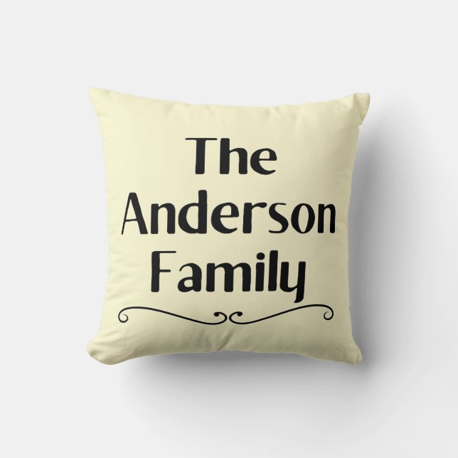 Personalized Anderson Family Name Pillow (Front)
