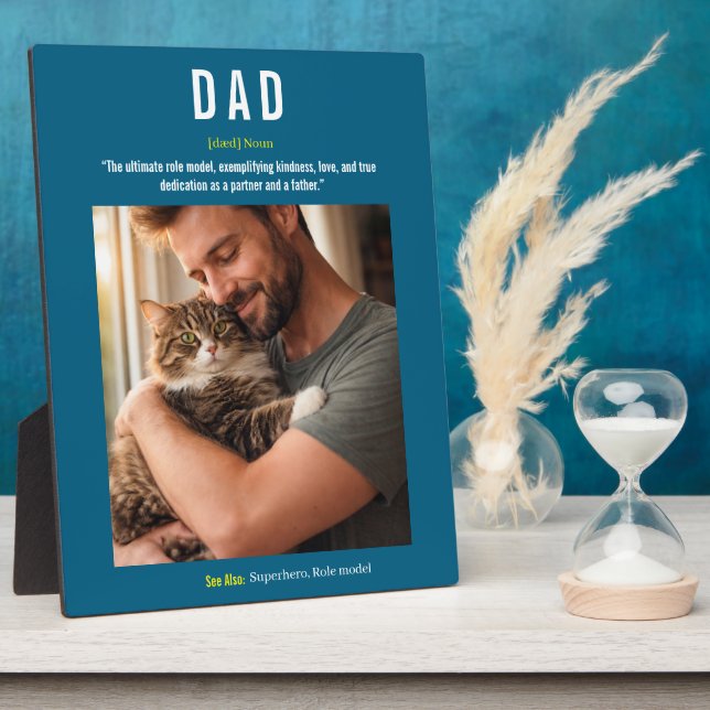 Personalized Animal Father’s Day | Cute Animals  Plaque (Side)