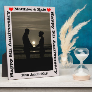 Personalized Anniversary Frame Photo Plaque