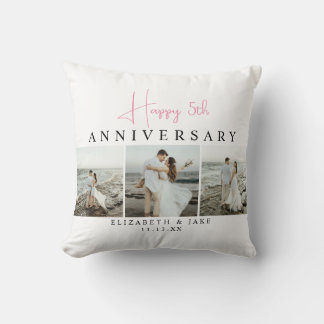 Personalized Anniversary Photo Pillow for Couples