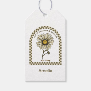 Personalized April Birth Month Flower Gift Tags