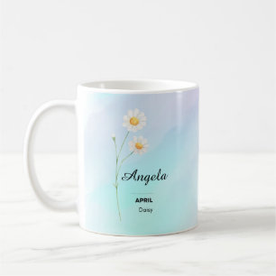 Personalized April Flower Mug