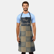 Personalized Apron - Multilingual Vintage Script