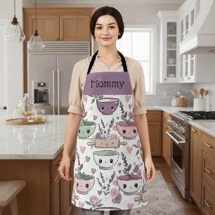 Personalized Apron Smiling Floral Baking Crew