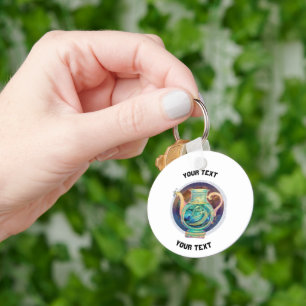 PERSONALIZED Aquarius ZODIAC SIGN Key Ring