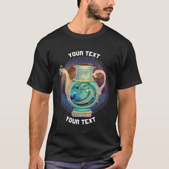 PERSONALIZED Aquarius ZODIAC SIGN  T-Shirt (Front)