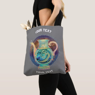 PERSONALIZED Aquarius ZODIAC SIGN Tote Bag