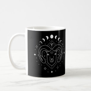 Custom Aries Wicca Gift Element of Fire Astrology Horoscope Coffee Mug Ram Star Sign Constellation Mug Personalized Aries Zodiac Coffee Cup