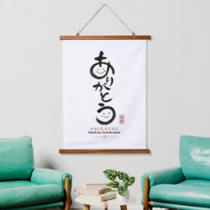 Personalized Arigatou Tote Bag Custom Name & Mes Hanging Tapestry