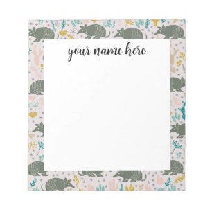 Personalized Armadillo Notepad