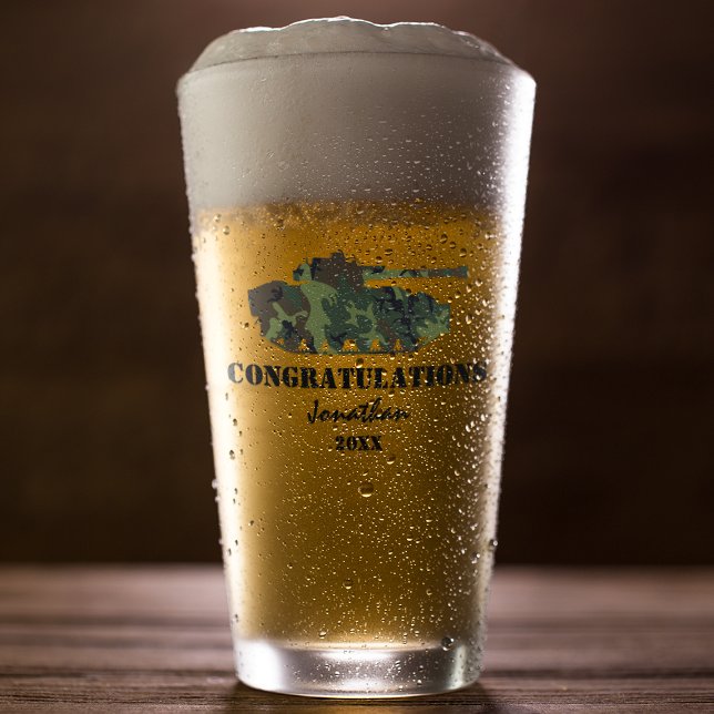 Personalized Army Passing Out Glass (Creator Uploaded)