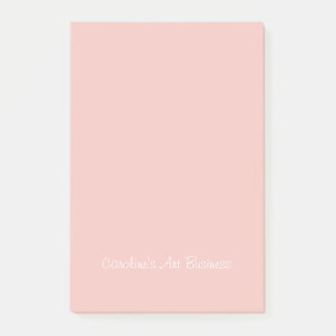 Personalized Art Business Pink Post-It Notes