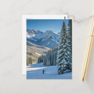 Personalized Aspen Ski Resort Mountain View Postcard