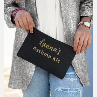 Personalized Asthma Kit Pouch –Elegant Inhaler Bag