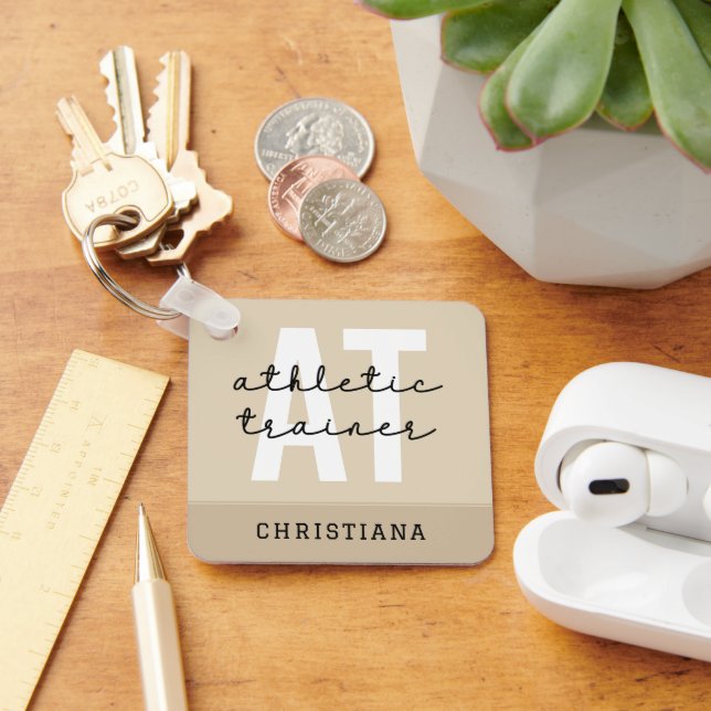 Personalized Athletic Trainer AT Key Ring (Desk)