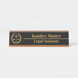 Personalized Attorney Nameplate Custom Paralegal 
