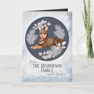 Personalized Australian Kelpie Christmas Holiday Card