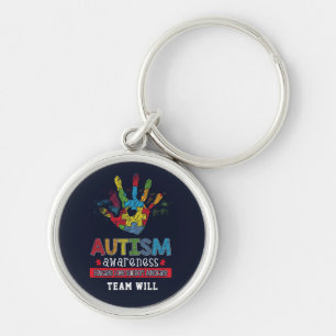 Personalized Autism Awareness Educate Advocate Key Ring