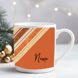 Personalized autumn colored coffee mug