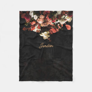 Personalized Autumn Flowers Stylized Print Blanket
