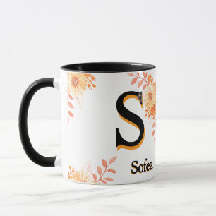 Personalized Autumn Monogram Mug - Custom Name & I
