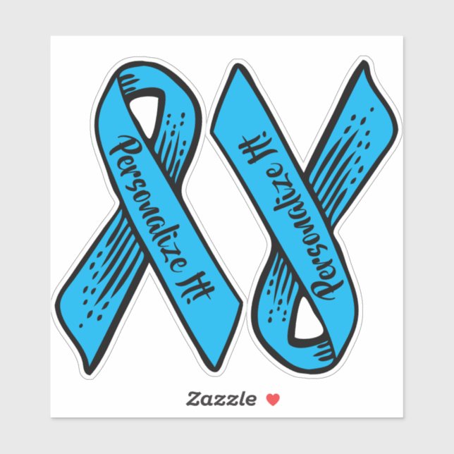 PERSONALIZED Awareness Ribbon Graphic (blue) (Sheet)