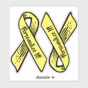 PERSONALIZED Awareness Ribbon Graphic (yellow)