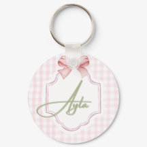 Personalized Ayla Baby Girl Nursery Bow&Gingham 