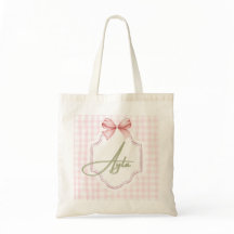 Personalized Ayla Baby Girl Nursery Bow&Gingham 