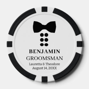 Personalized B&W Wedding  Poker Chips