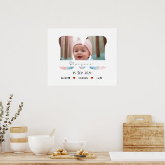 Personalized Baby Alphabet Letter - M - Poster