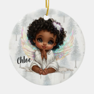 Personalized Baby Angel Christmas Keepsake Ceramic Tree Decoration