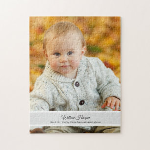 Personalized Baby Birth announcement Jigsaw Puzzle